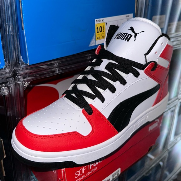 Puma Rebound Layup Men’s Red White Black Size 10.5 New. - Picture 4 of 7